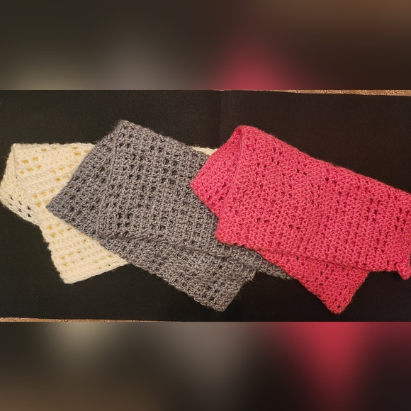 Set of 3 Cowl Neck Crocheted Scarves - Picture 5 of 6
